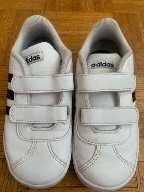 Adidas White Strap on Shoes